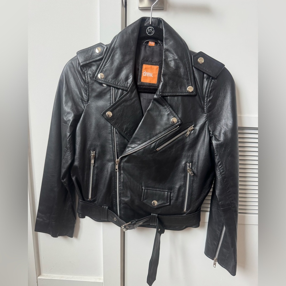 NWOT Drew Black 💯 Leather Jacket